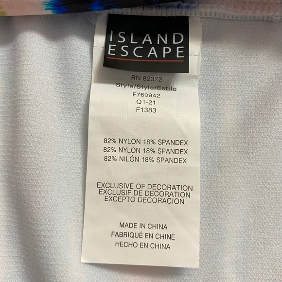 Island Escape Foldover Waist Full Coverage Bikini Swim Bottoms Plus Size 14 - Picture 5 of 16